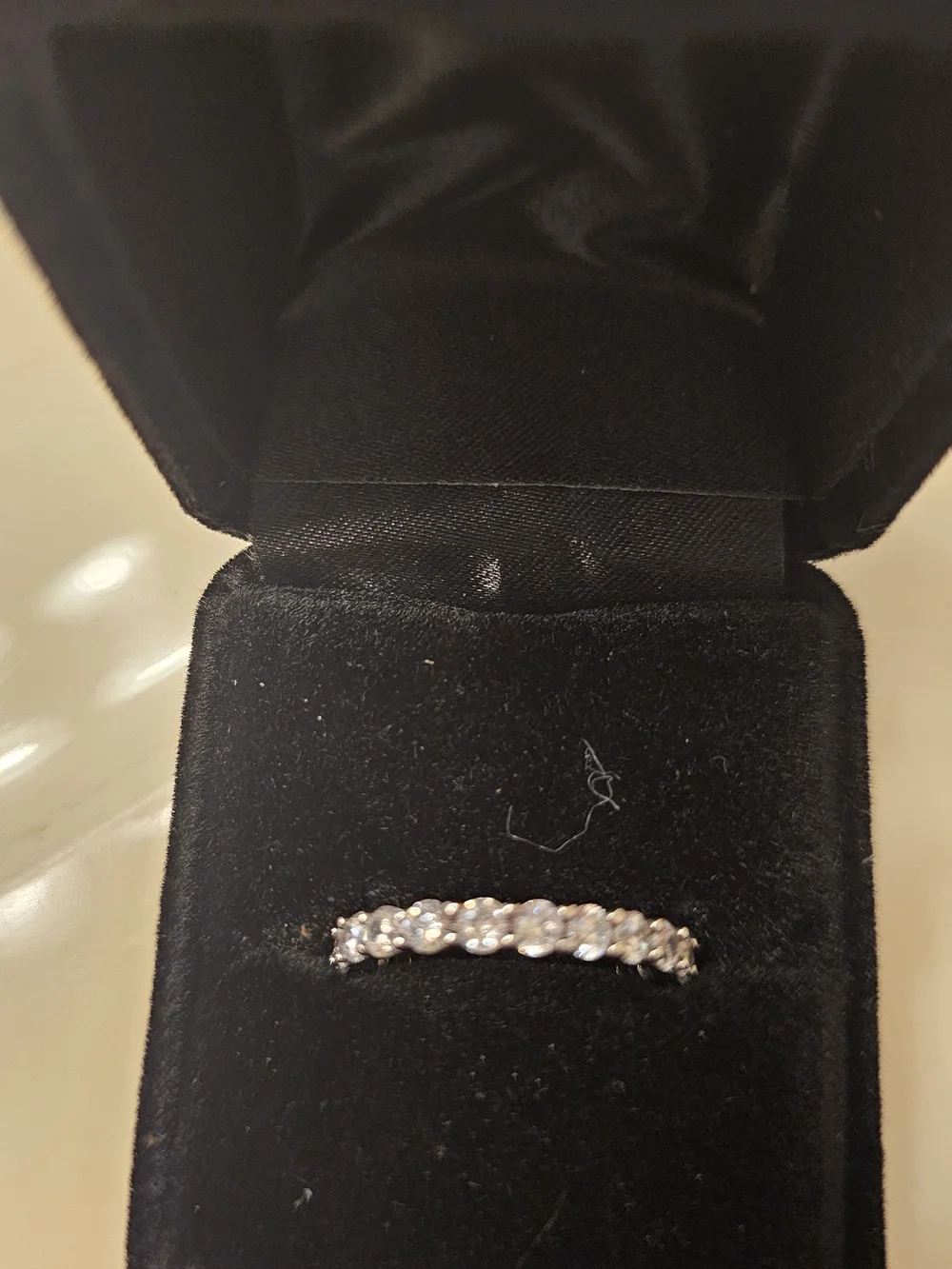 Elegant White Cubic Zirconia Eternity Band